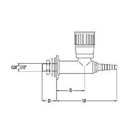 Кран лабораторный д/технического газа (О2) ЛОИП 130502